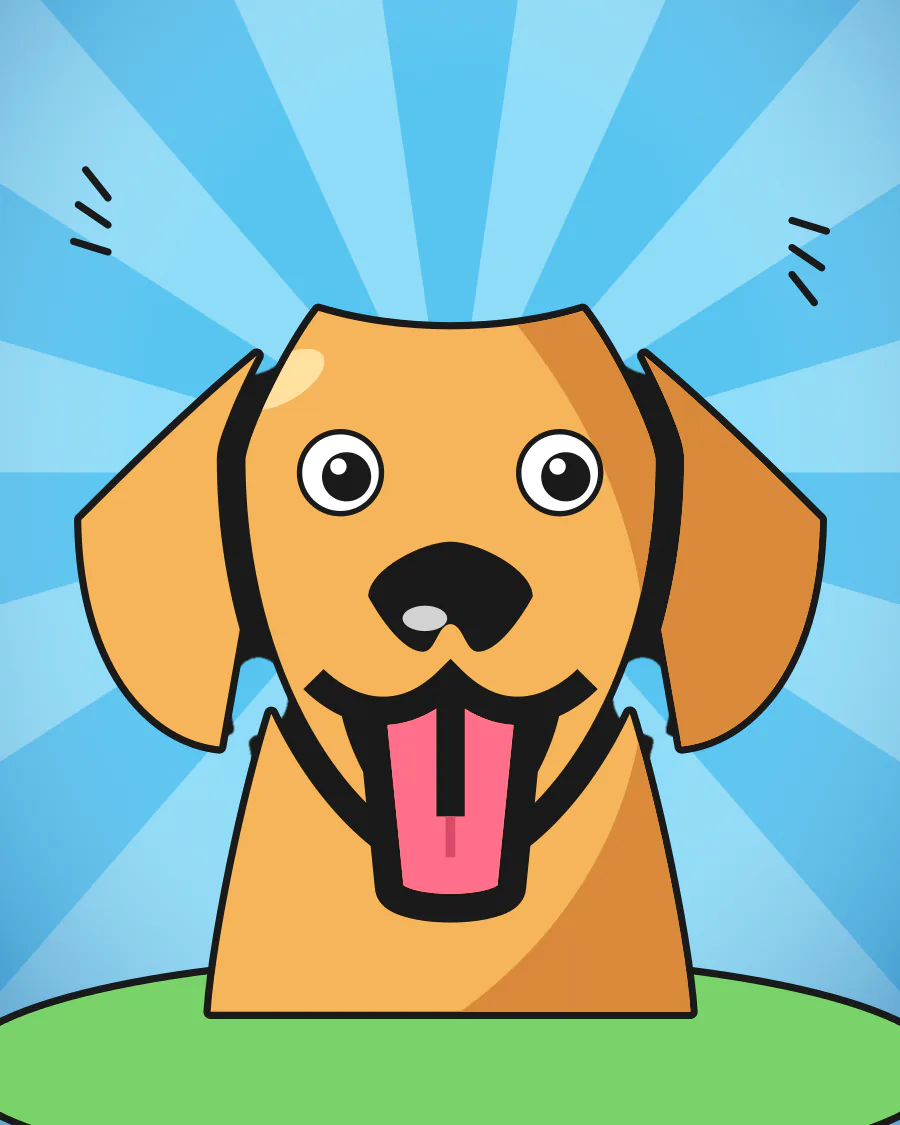 Sample cartoon character pet portrait
