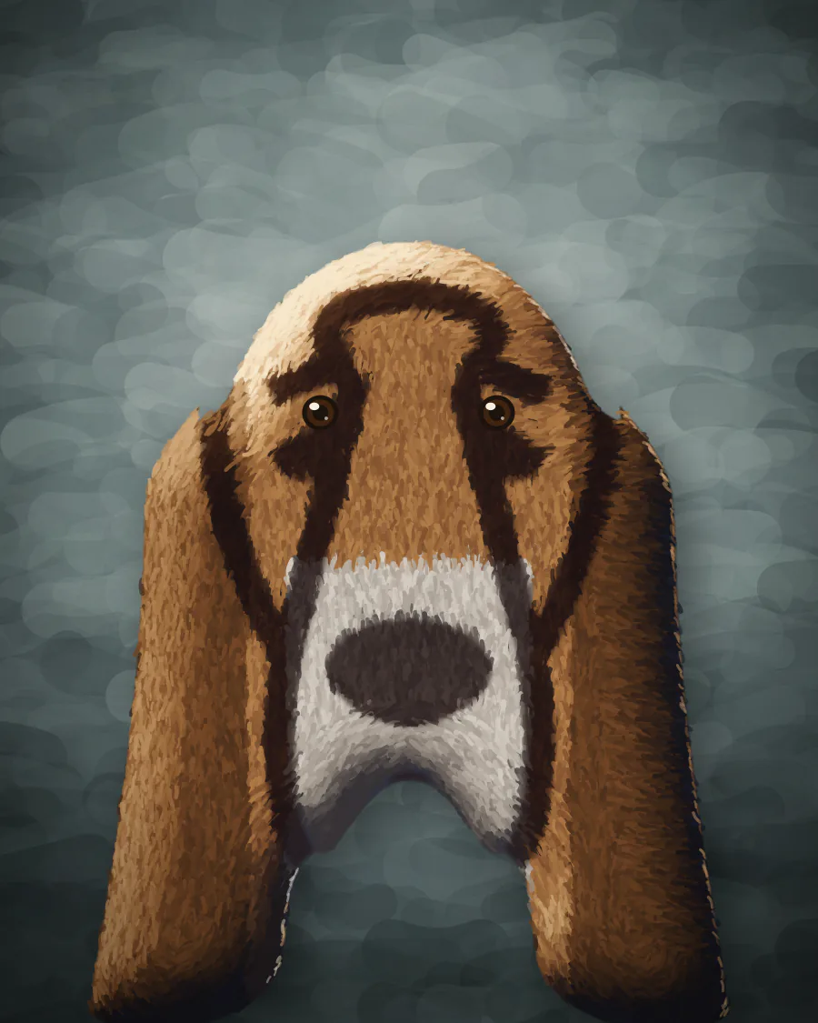 Sample classical studio portrait pet portrait