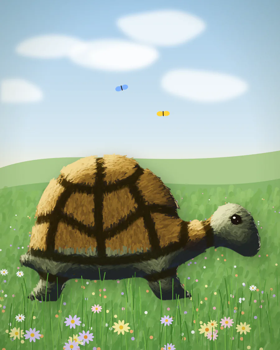 Sample flower meadow pet portrait