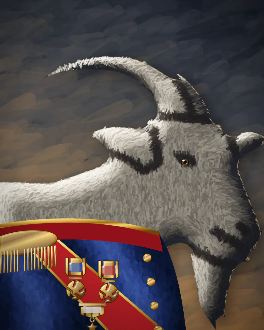 Sample military general pet portrait