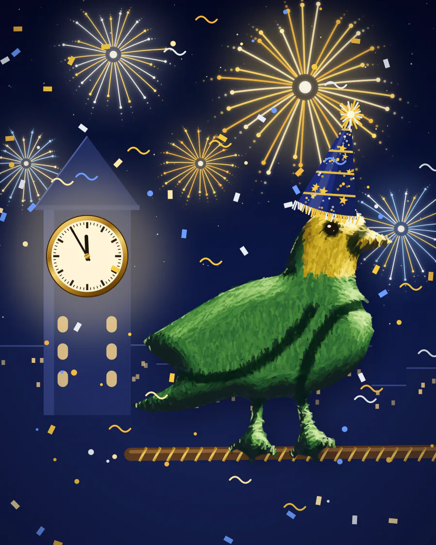 Sample new year celebration pet portrait
