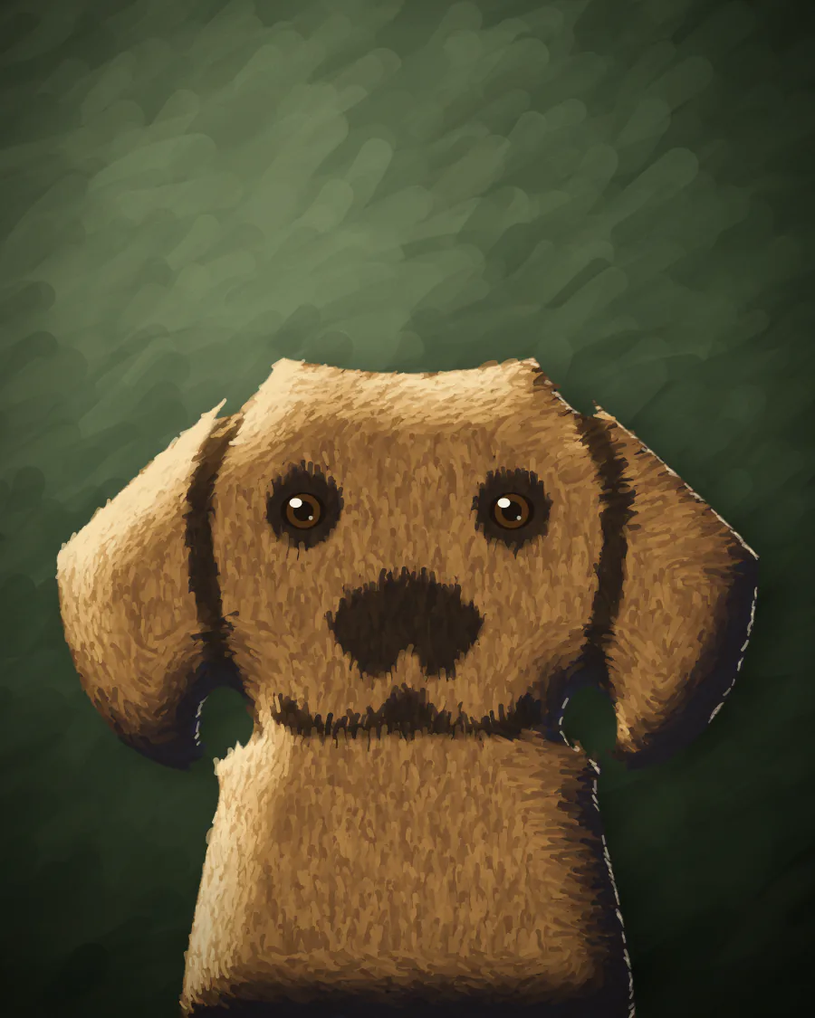 Sample realistic painted portrait pet portrait