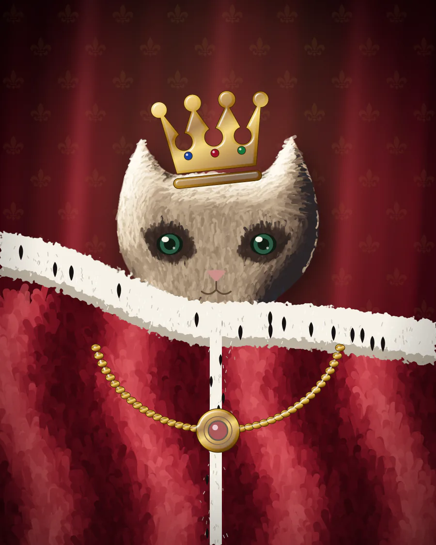 Sample royal king or queen pet portrait