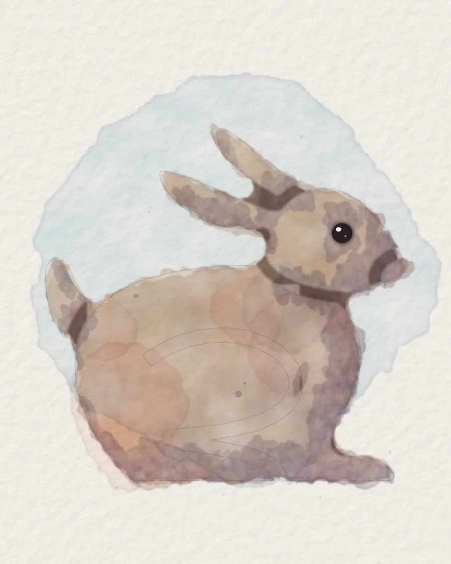 Sample soft pastel watercolour pet portrait